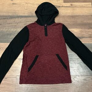 Burgundy and Black Hoodie